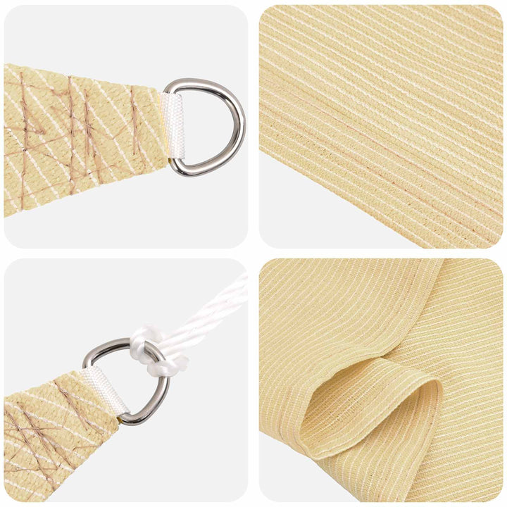 Solsätt Segel 2 X 6 M Hdpe Rektangulär Beige