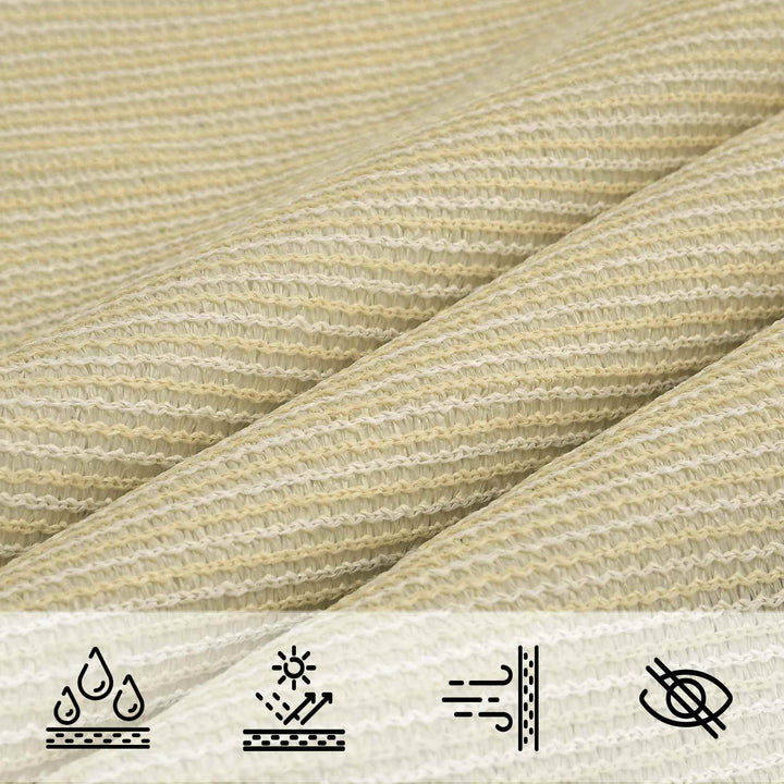 Solsätt Segel 2 X 6 M Hdpe Rektangulär Beige