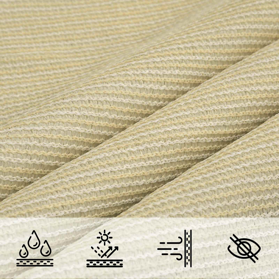 Solsätt Segel 2 X 6 M Hdpe Rektangulär Beige