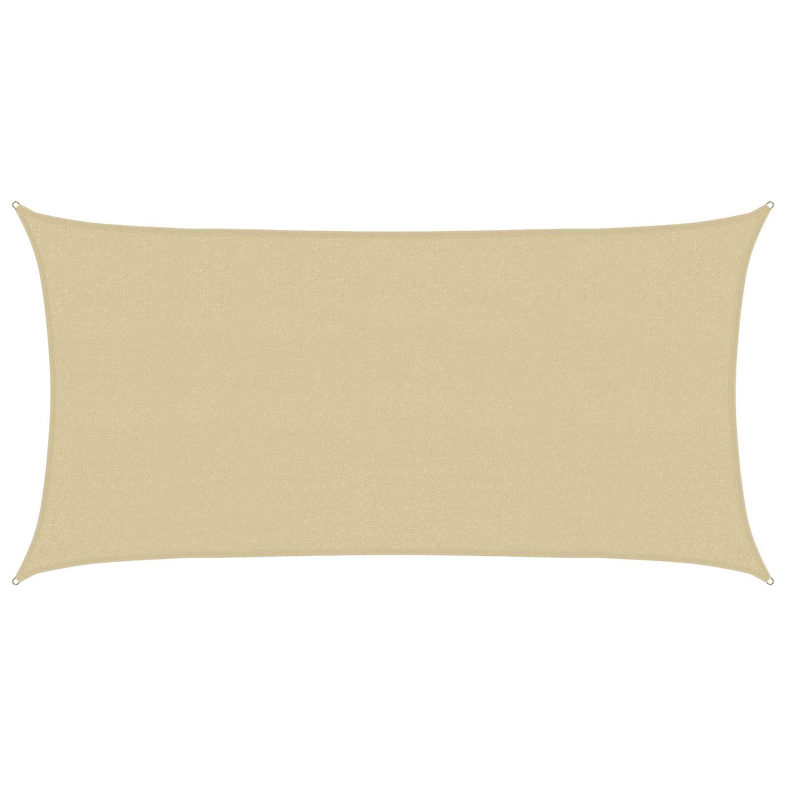 Solsätt Segel 2 X 6 M Hdpe Rektangulär Beige