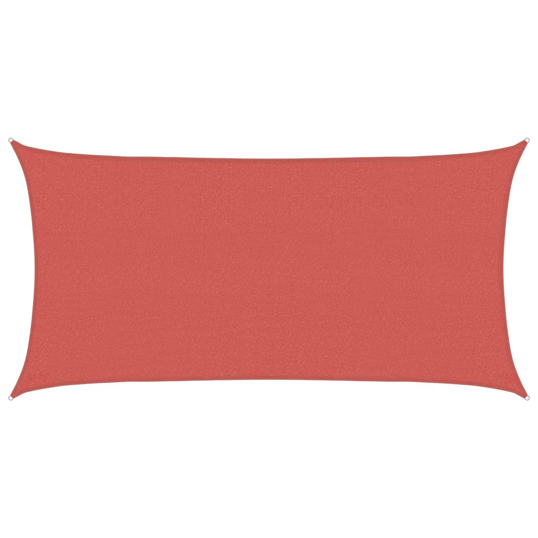 Solsätt Segel 2 X 6 M Hdpe Rektangulär Terracotta