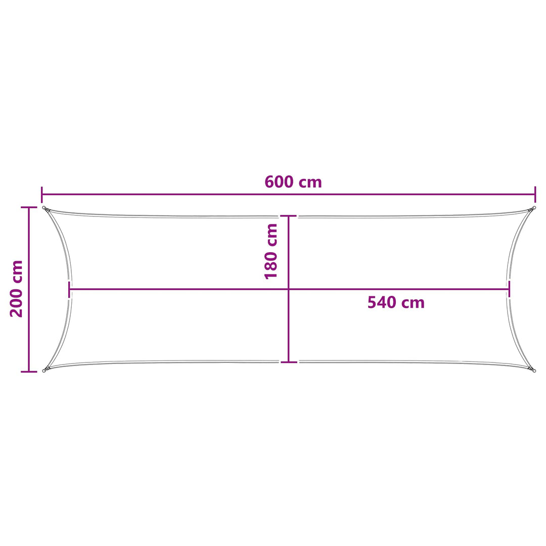 Solsätt Segel Ljusgrön 2 X 6 M Hdpe