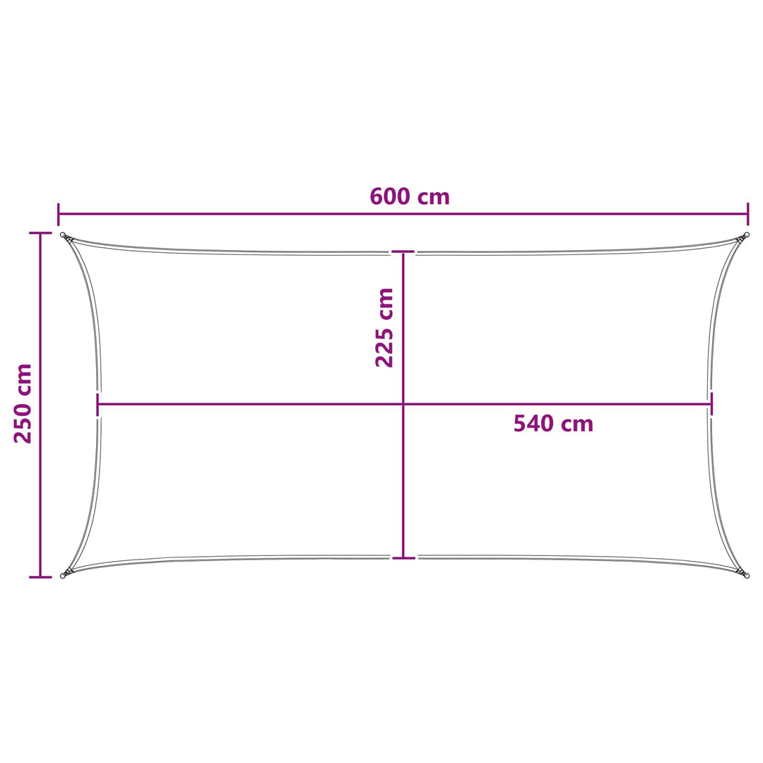 Solsätt Segel Ljusgrön 2,5 X 6 M Hdpe