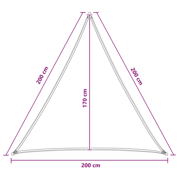 Solsätt Segel Gul 2 X 2 X 2 M Hdpe