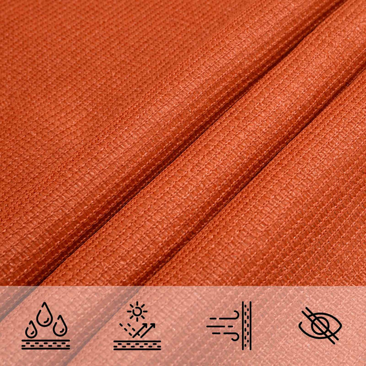 Solsätt Segel Orange 2 X 6 M Hdpe