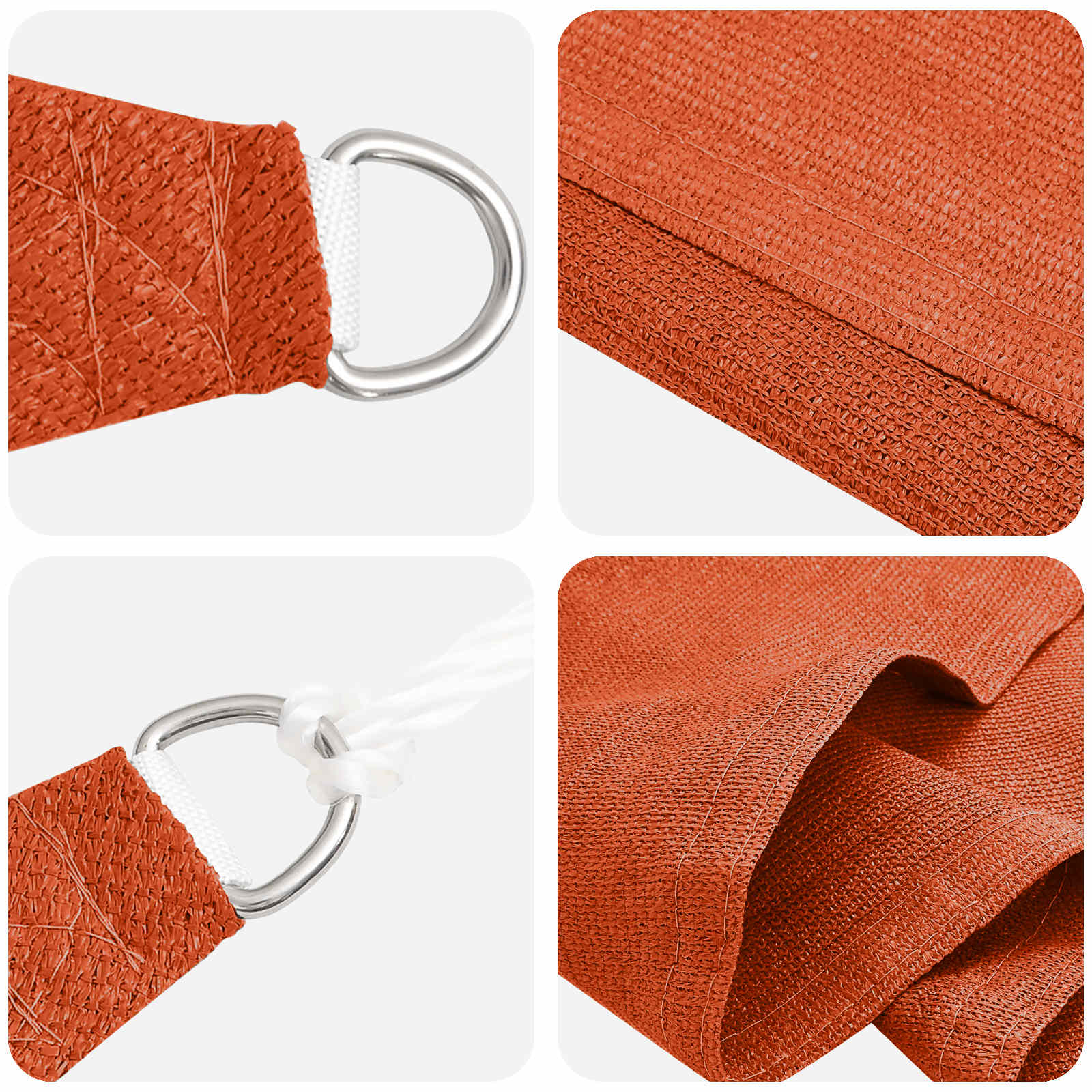 Solsätt Segel Orange 2,5 X 6 M Hdpe