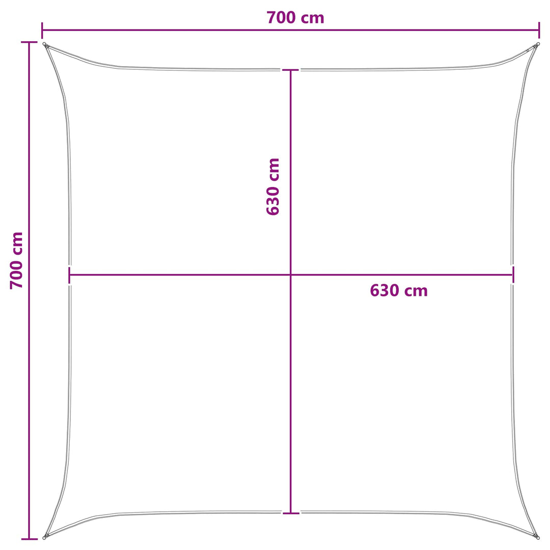 Solsätt Segel Antracit Och Vitt 7 X 7 M Hdpe