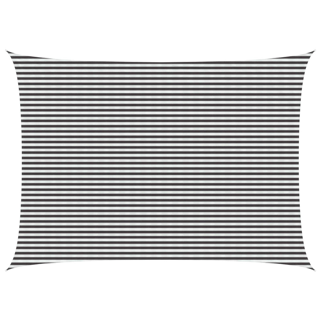 Solsätt Segel 5 X 7 M Hdpe Rektangulär Antracit Och Vitt