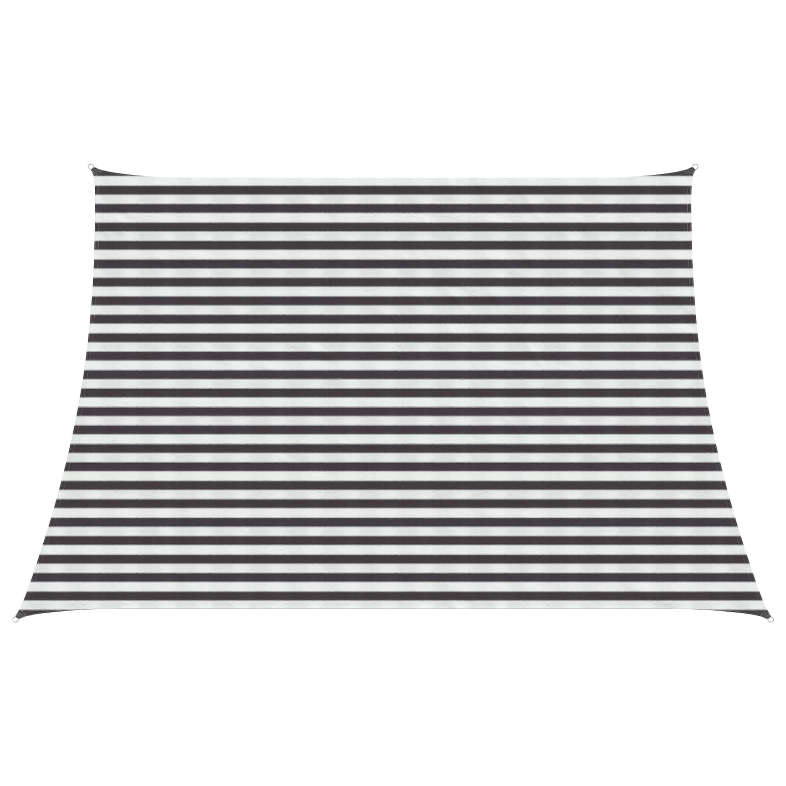 Solsätt Segel 4 / 5 X 3 M Hdpe Rektangulär Antracit Och Vitt