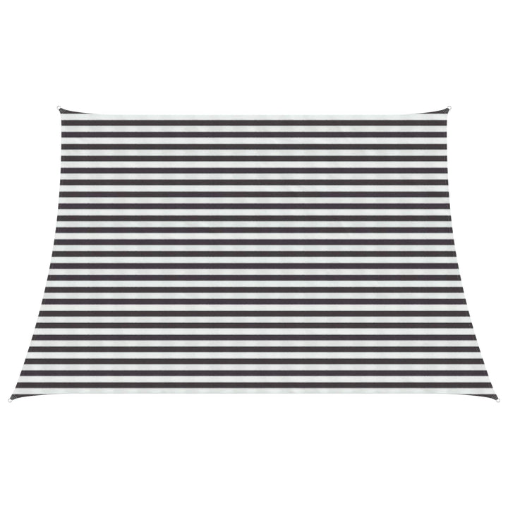 Solsätt Segel 4 / 5 X 3 M Hdpe Rektangulär Antracit Och Vitt
