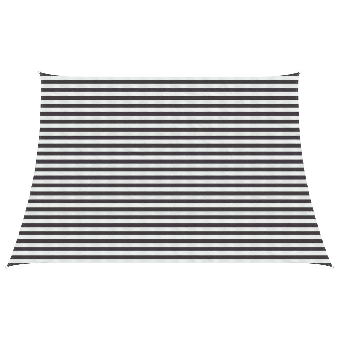 Solsätt Segel 4 / 5 X 3 M Hdpe Rektangulär Antracit Och Vitt