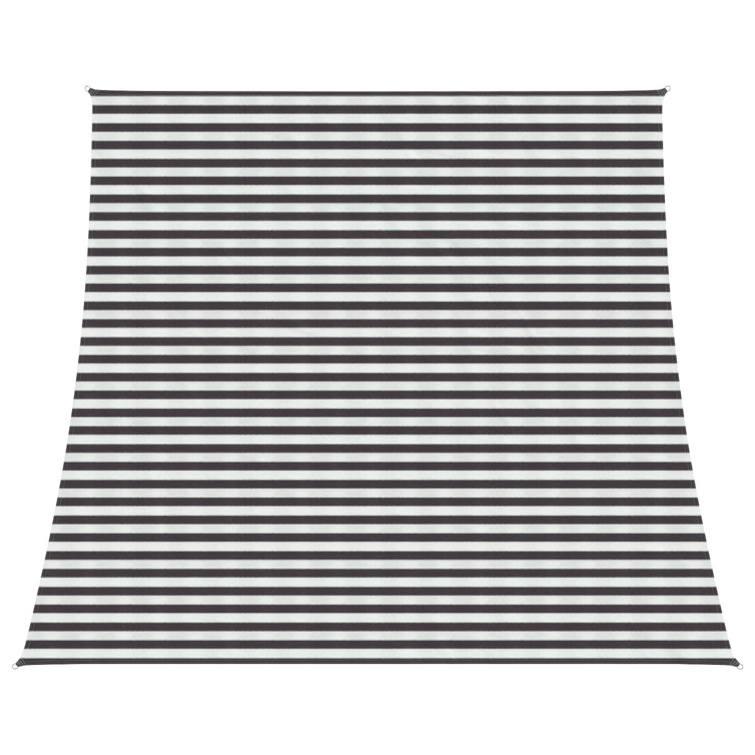 Solsätt Segel 4 / 5 X 4 M Hdpe Rektangulär Antracit Och Vitt
