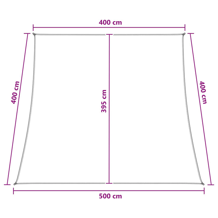 Solsätt Segel 4 / 5 X 4 M Hdpe Rektangulär Antracit Och Vitt