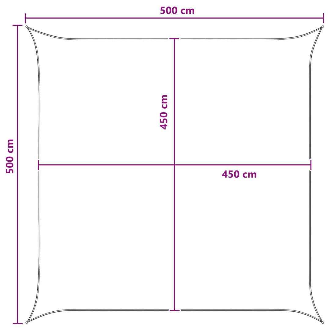 Solsätt Segel Blå Och Vit 5 X 5 M Hdpe