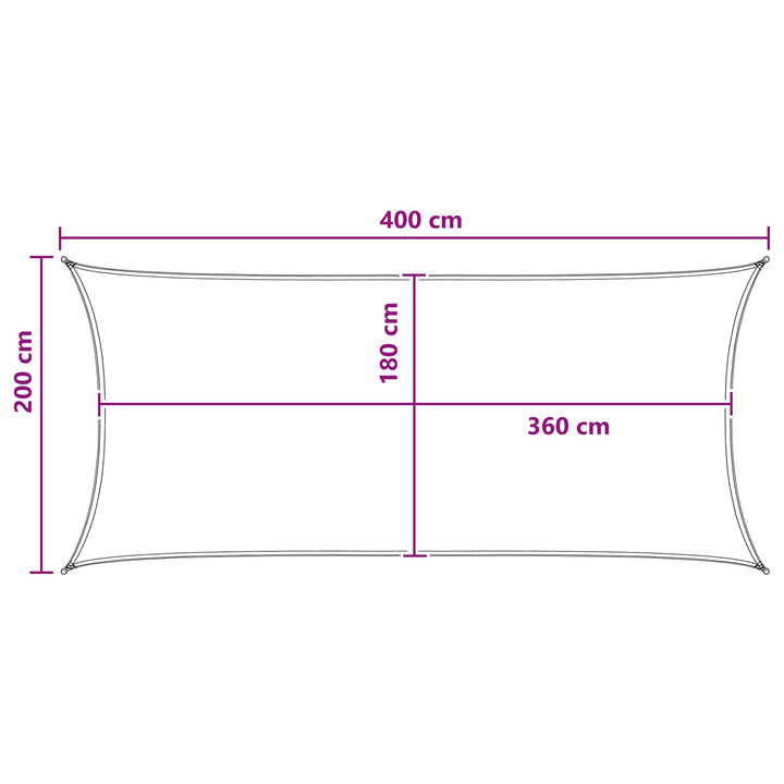 Solsätt Segel 2 X 4 M Hdpe Rektangulär Blå Och Vit