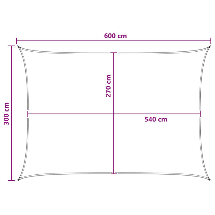 Solsätt Segel 3 X 6 M Hdpe Rektangulär Blå Och Vit