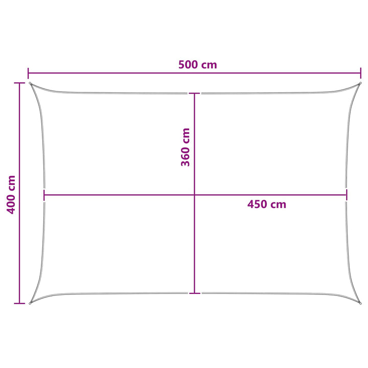 Solsätt Segel 4 X 5 M Hdpe Rektangulär Blå Och Vit