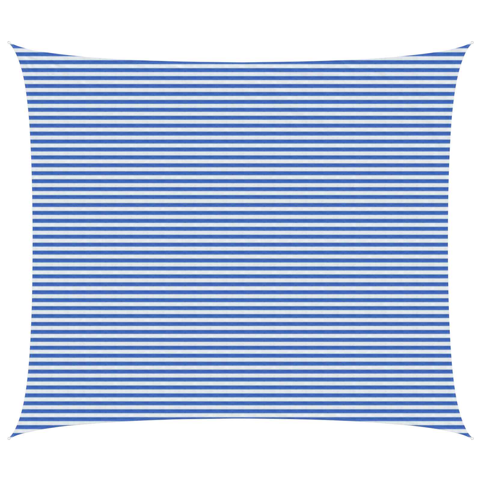 Solsätt Segel 6 X 8 M Hdpe Rektangulär Blå Och Vit