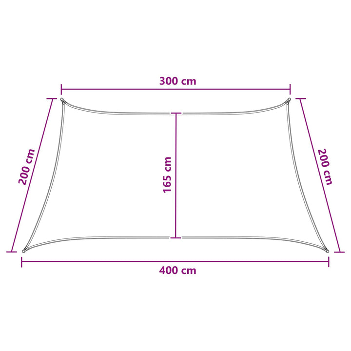 Solsätt Segel 3 / 4 X 2 M Hdpe Rektangulär Blå Och Vit
