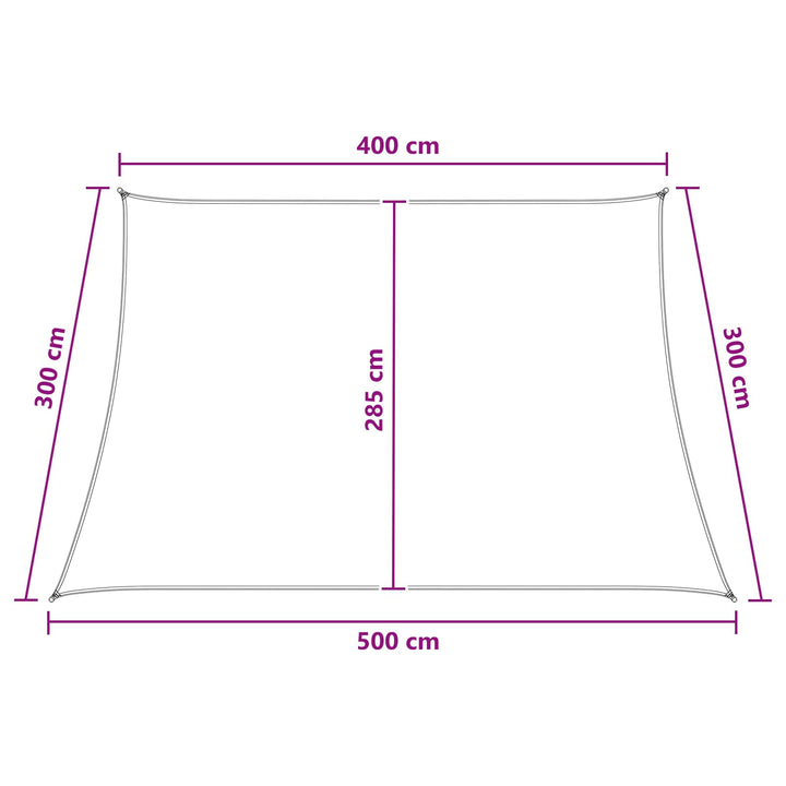 Solsätt Segel 4 / 5 X 3 M Hdpe Rektangulär Blå Och Vit