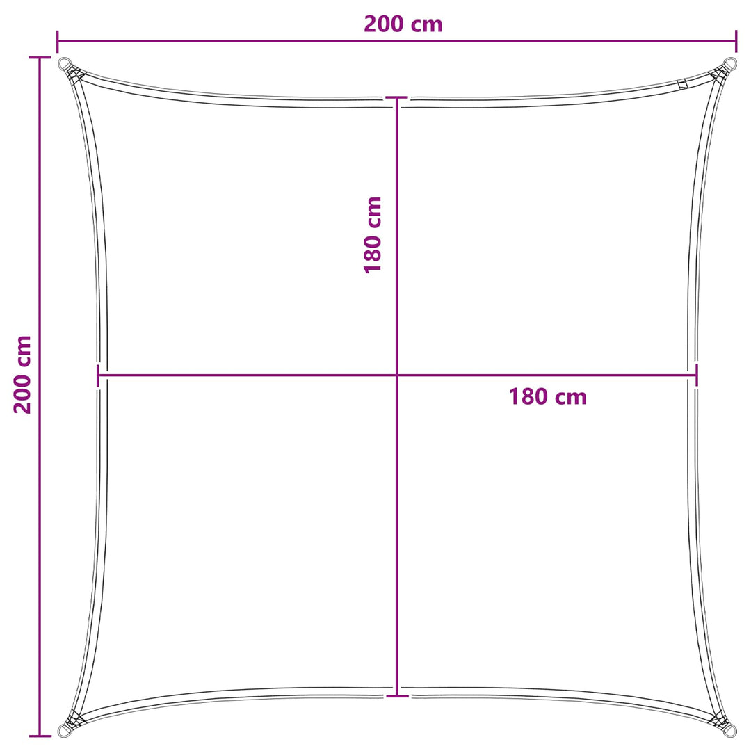 Solsätt Segel Ljusgrå Och Vit. 2 X 2 M Hdpe