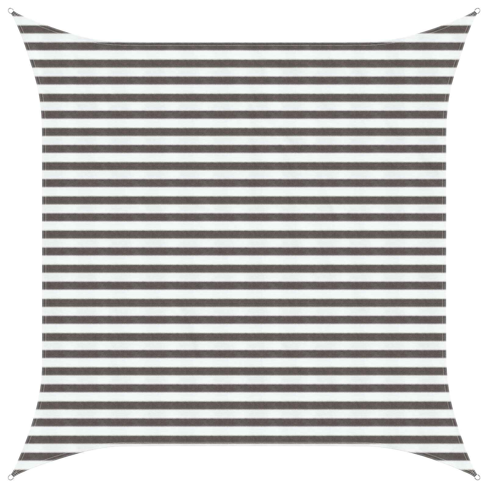 Solsätt Segel Ljusgrå Och Vit. 3,6 X 3,6 M Hdpe
