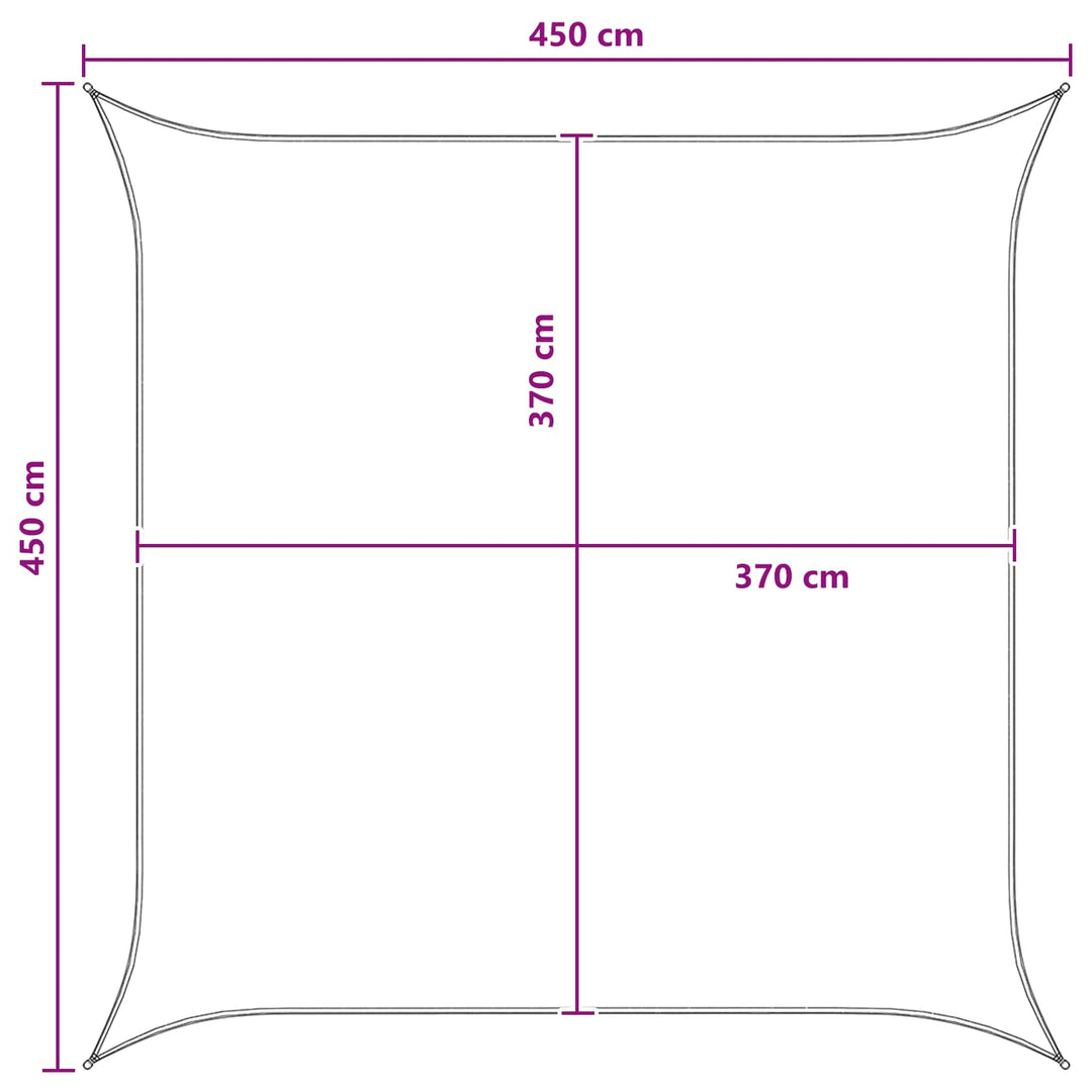 Solsätt Segel Ljusgrå Och Vit. 4,5 X 4,5 M Hdpe