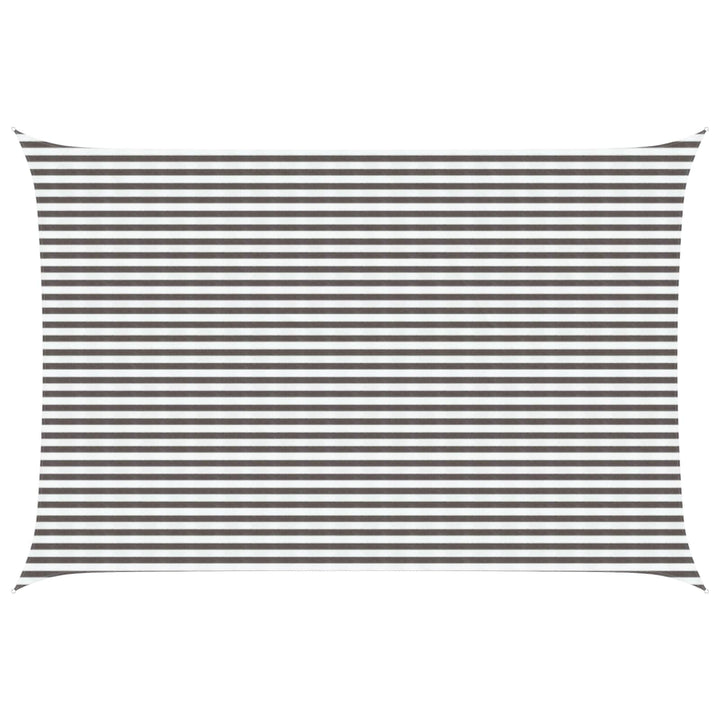 Solsätt Segel 4 X 5 M Hdpe Rektangulär Ljusgrå Och Vit.