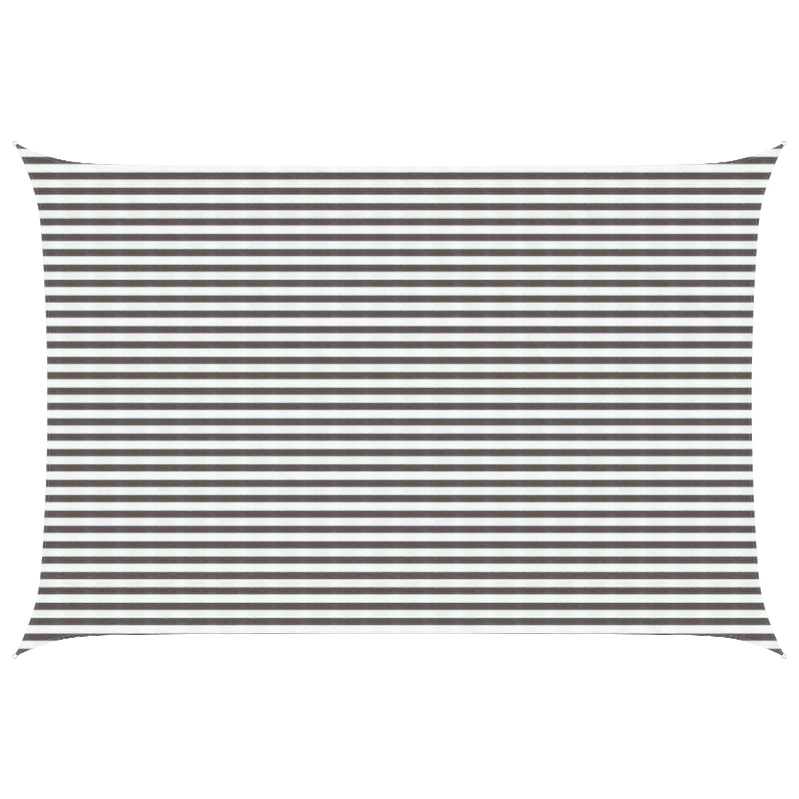 Solsätt Segel 4 X 6 M Hdpe Rektangulär Ljusgrå Och Vit.