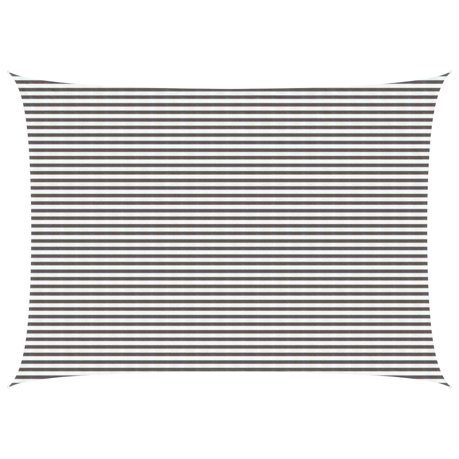 Solsätt Segel 5 X 6 M Hdpe Rektangulär Ljusgrå Och Vit.
