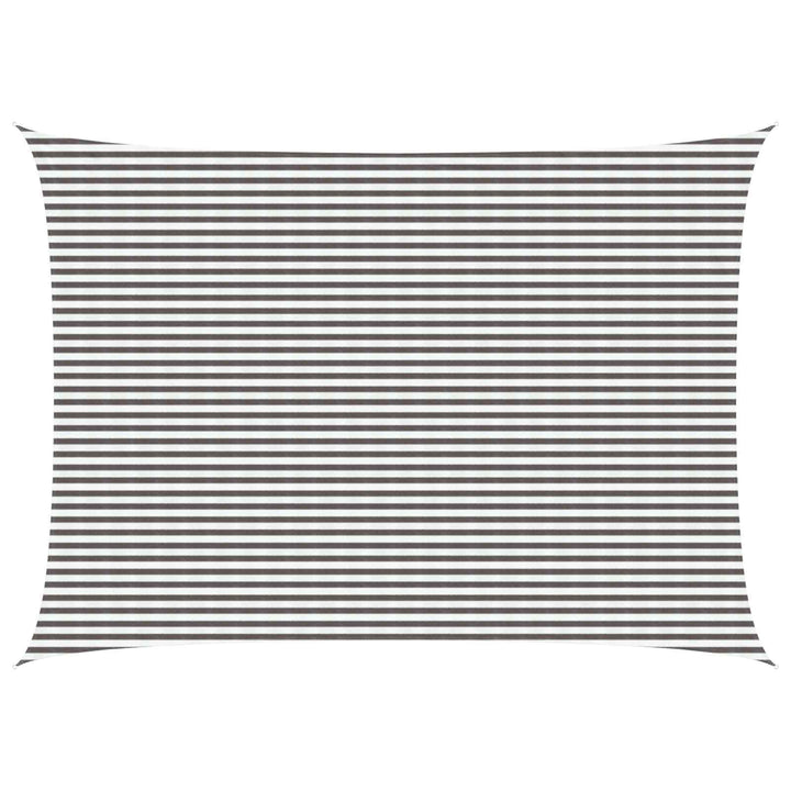 Solsätt Segel 5 X 6 M Hdpe Rektangulär Ljusgrå Och Vit.