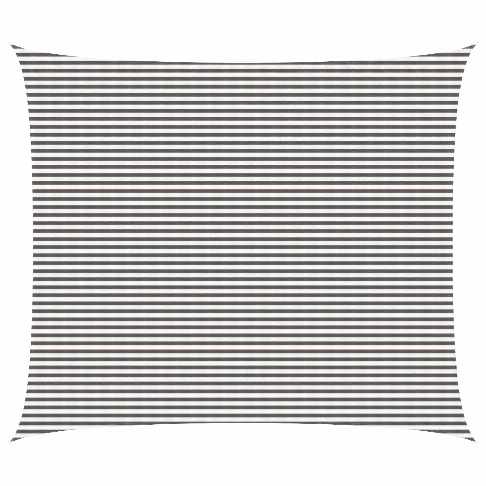 Solsätt Segel 6 X 7 M Hdpe Rektangulär Ljusgrå Och Vit.