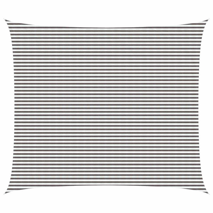 Solsätt Segel 6 X 8 M Hdpe Rektangulär Ljusgrå Och Vit.
