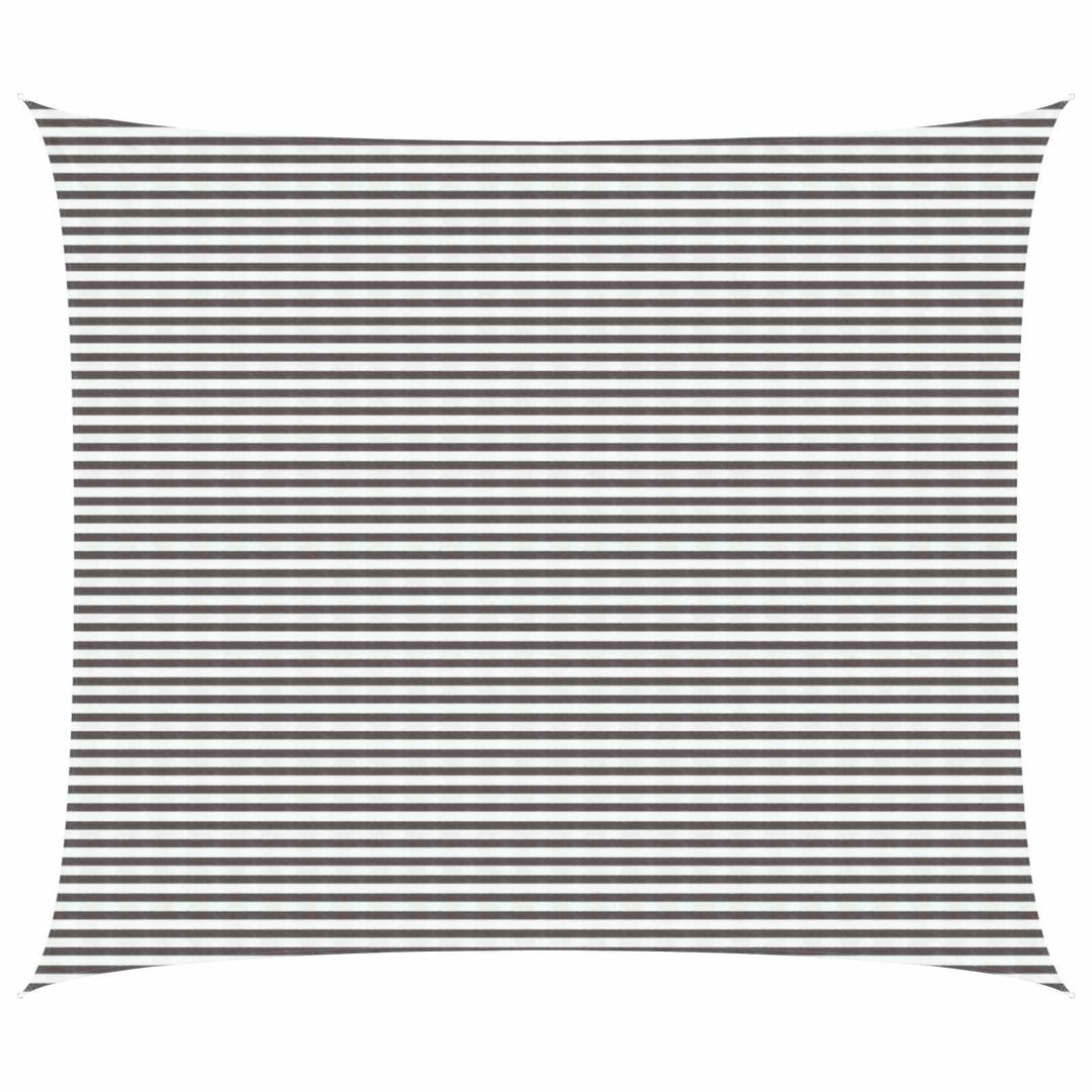 Solsätt Segel 6 X 8 M Hdpe Rektangulär Ljusgrå Och Vit.