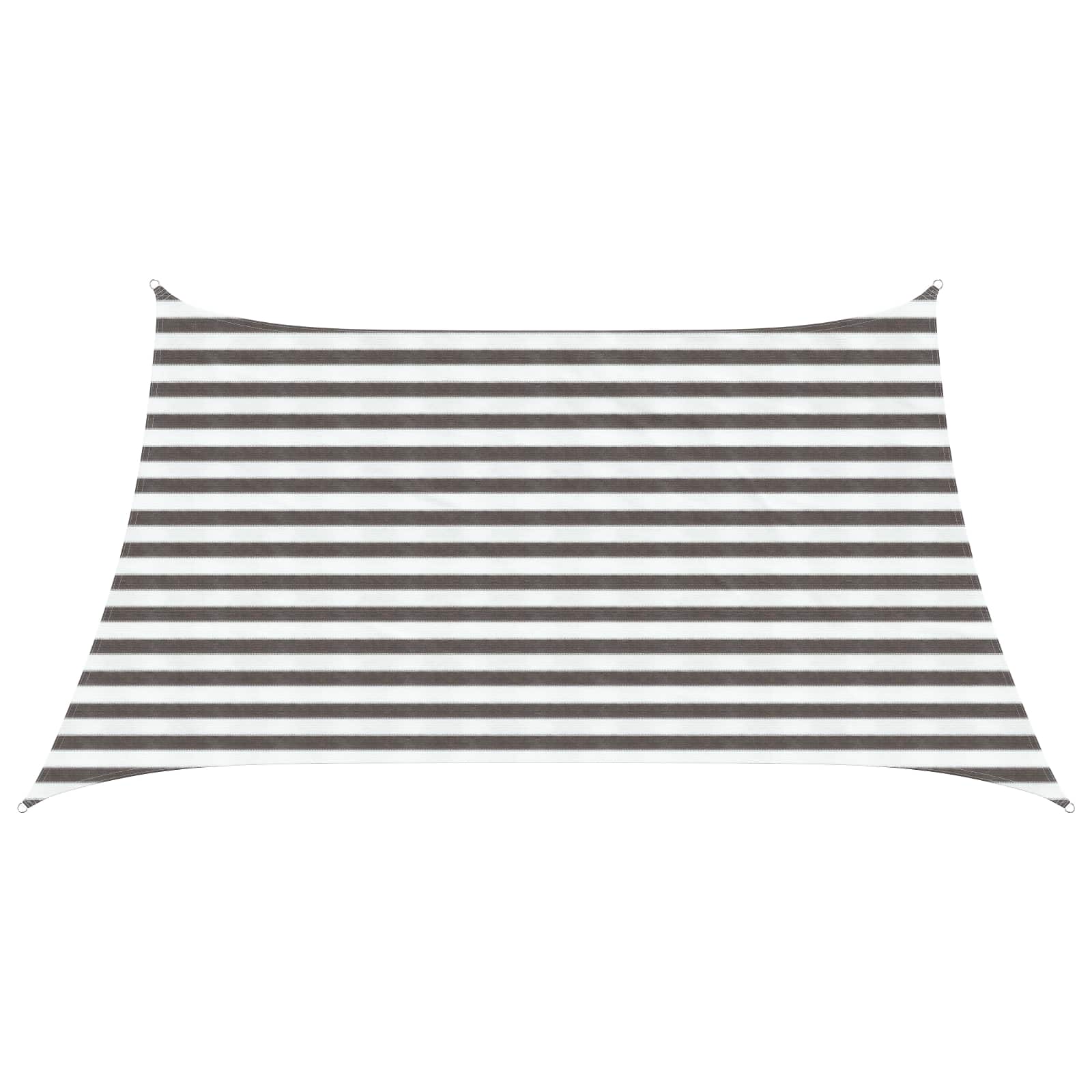 Solsätt Segel 3 / 4 X 2 M Hdpe Rektangulär Ljusgrå Och Vit.