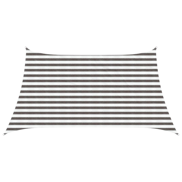 Solsätt Segel 3 / 4 X 2 M Hdpe Rektangulär Ljusgrå Och Vit.