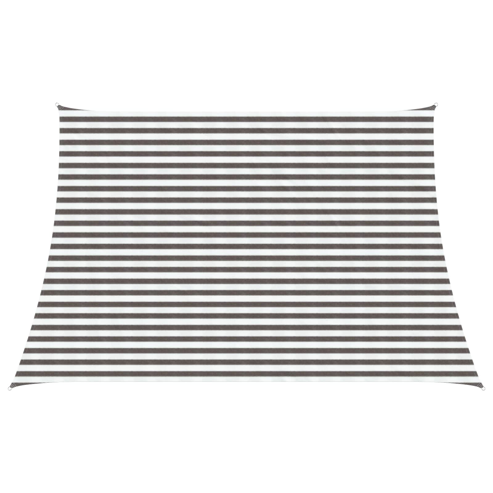 Solsätt Segel 4 / 5 X 3 M Hdpe Rektangulär Ljusgrå Och Vit.