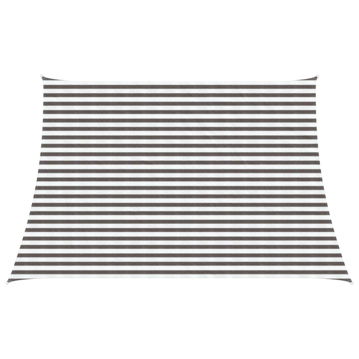 Solsätt Segel 4 / 5 X 3 M Hdpe Rektangulär Ljusgrå Och Vit.