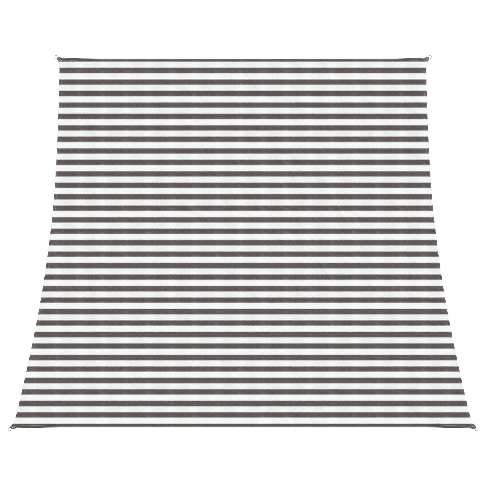 Solsätt Segel 4 / 5 X 4 M Hdpe Rektangulär Ljusgrå Och Vit.