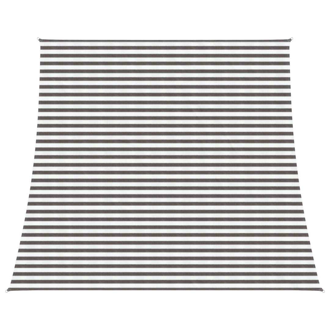 Solsätt Segel 4 / 5 X 4 M Hdpe Rektangulär Ljusgrå Och Vit.