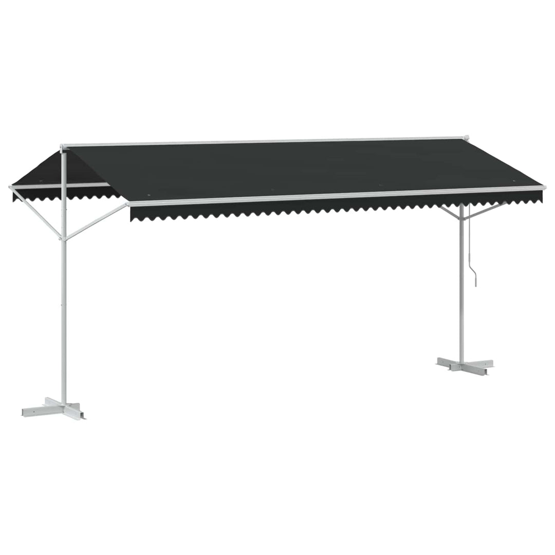 Fristående Markis Antracit 5 X 3 M Polyester