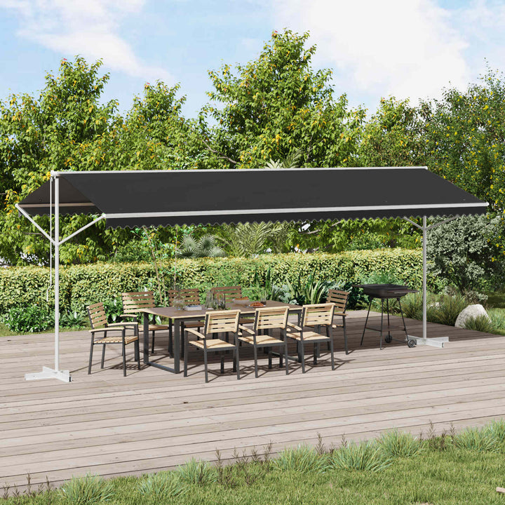 Fristående Markis 6 X 3 M Polyester Antracit