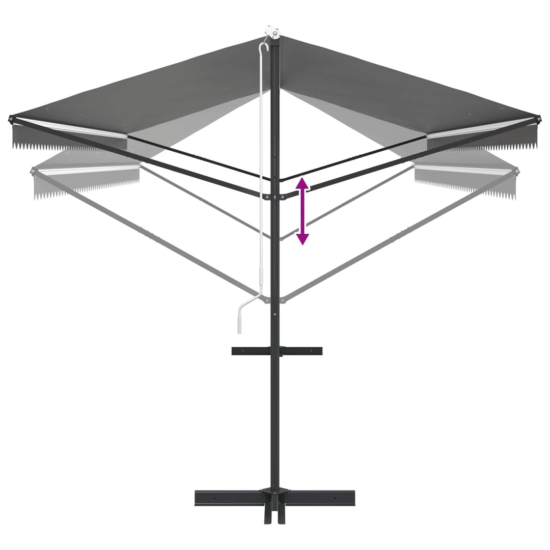 Fristående Markis 6 X 3 M Polyester Grå