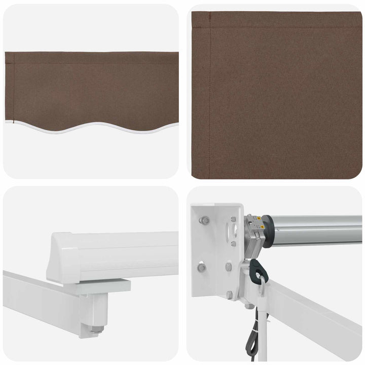 Utdragbar Markis Taupe 2,5 X 2 M Polyester Och Metall