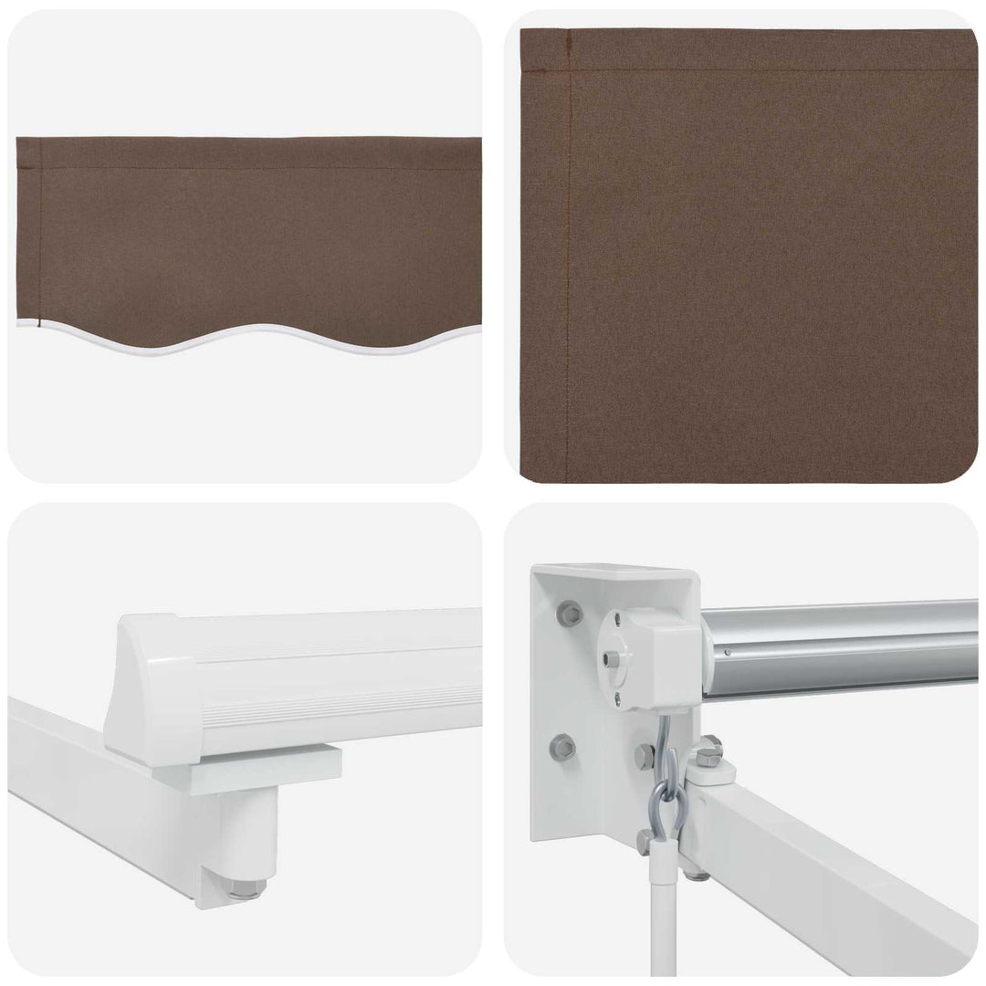 Utdragbar Markis Taupe 3 X 2 M 100% Polyester Och Aluminium