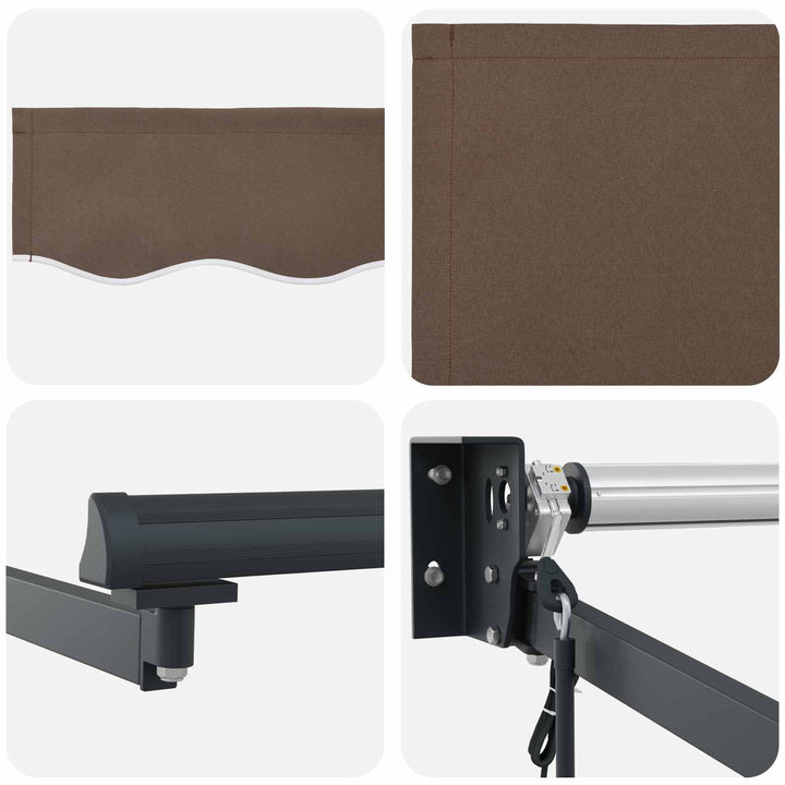 Utdragbar Markis Taupe 3 X 2 M Polyester Och Metall