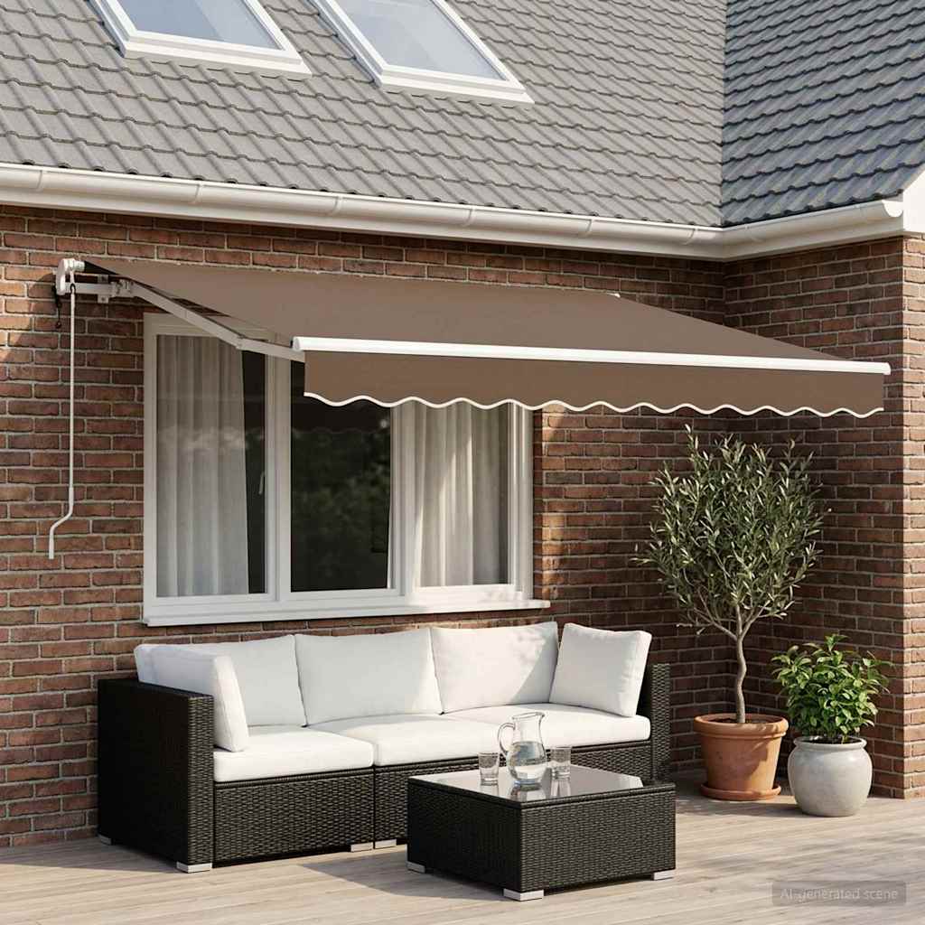 Utdragbar Markis Taupe 300 X 250 Cm Polyester