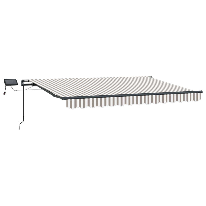 Utdragbar Markis Ljusgrå Och Vit. 300 X 250 Cm