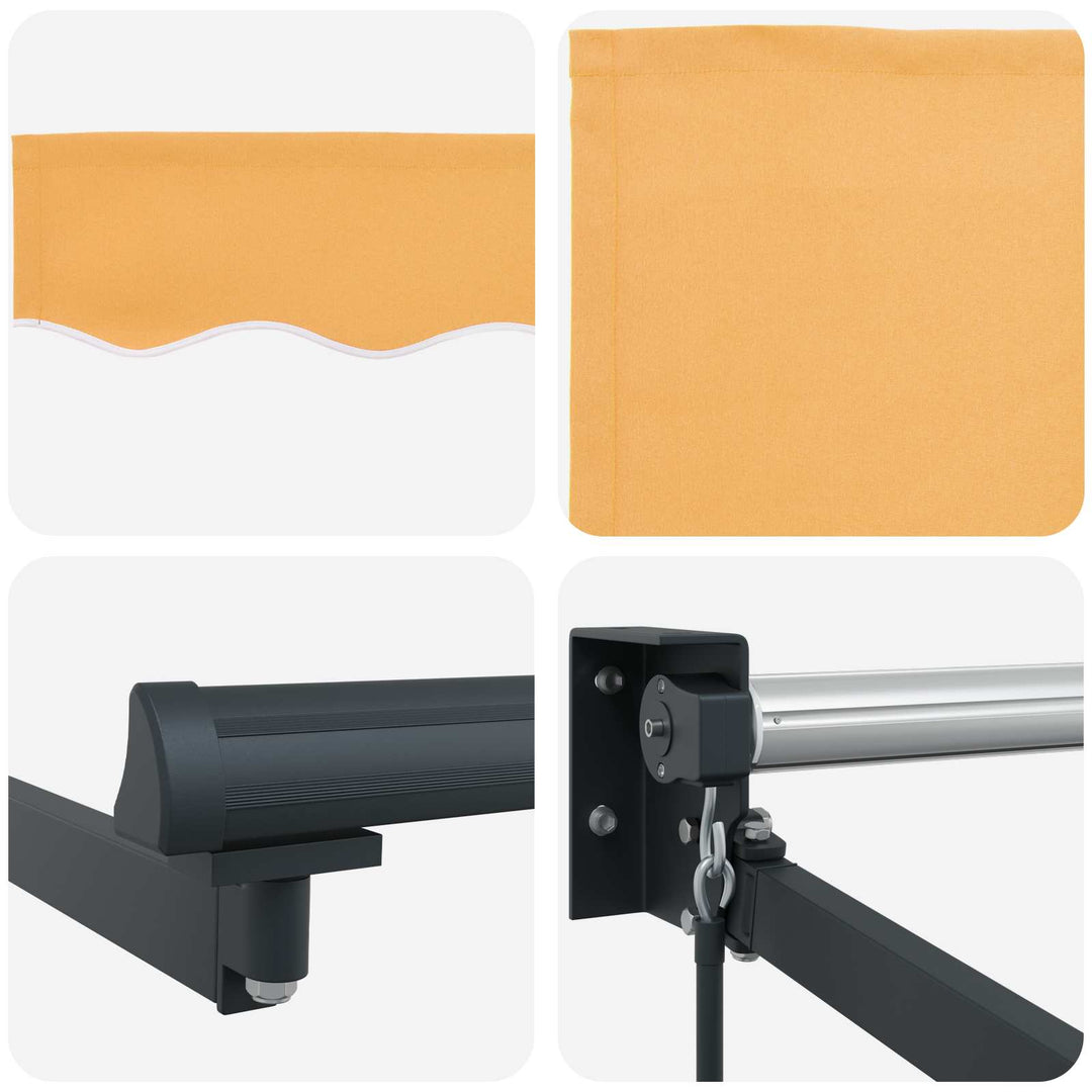 Utdragbar Markis Sand 3 X 2,5 M 100% Polyester Och Aluminium