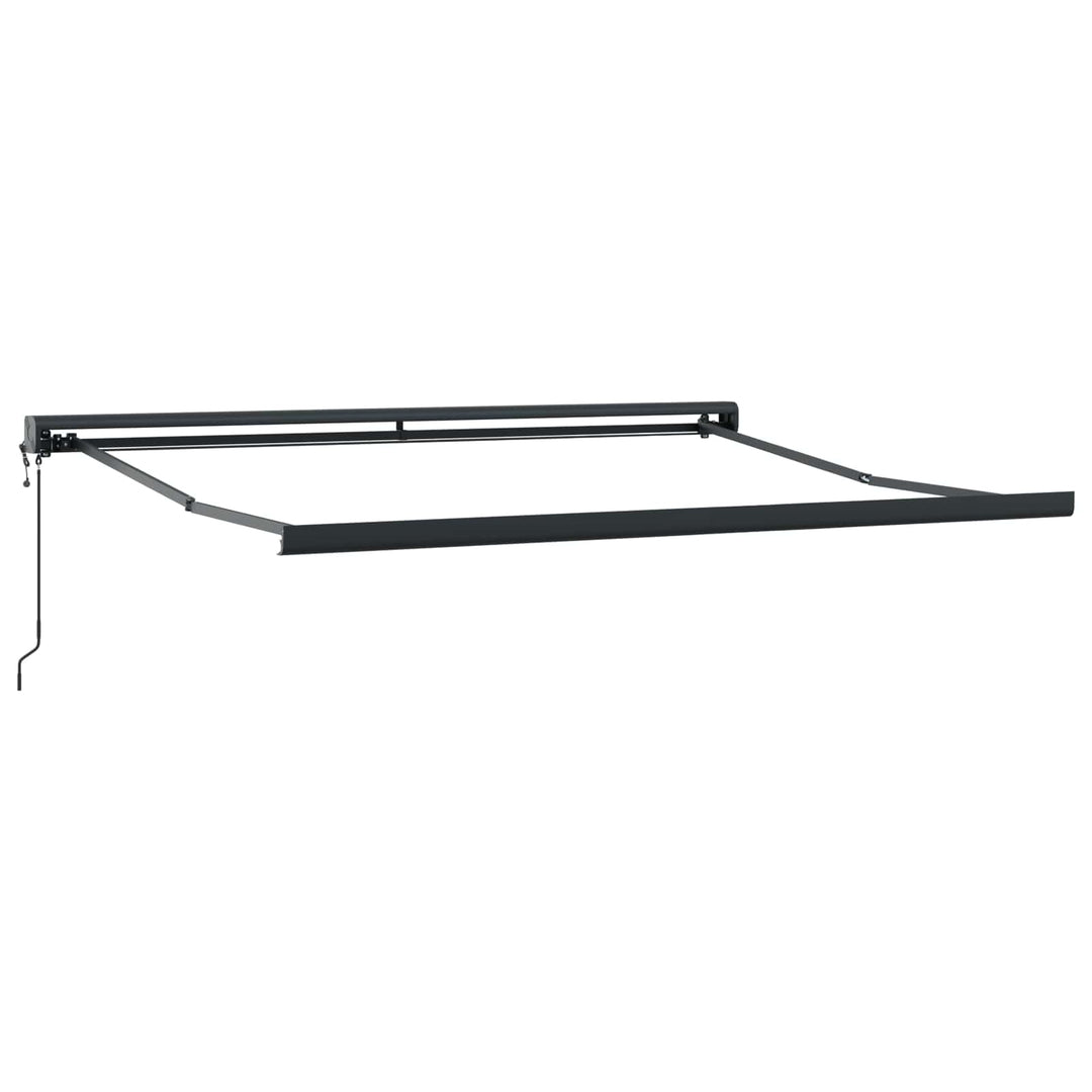 Utdragbar Markis Ljusgrå Och Vit. 300 X 250 Cm Tyg Och Metall